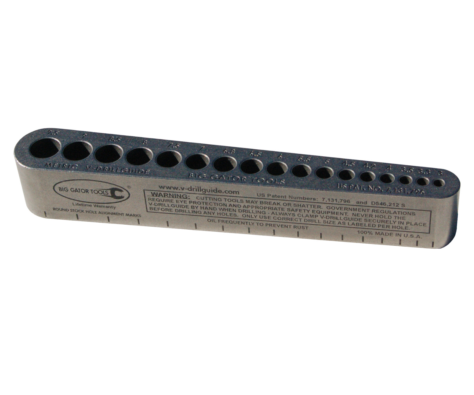 Big Gator Tools - MDG1000NP - Metric V-DrillGuide 3-9.5mm - Drill Bit Guide Tool