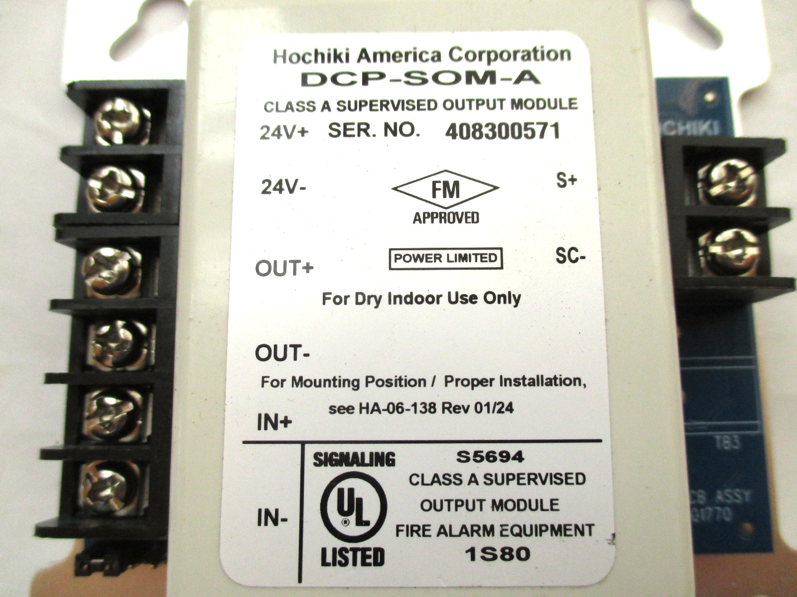 Hochiki DCP-SOM-A Class A Supervised Output Module, Addressable