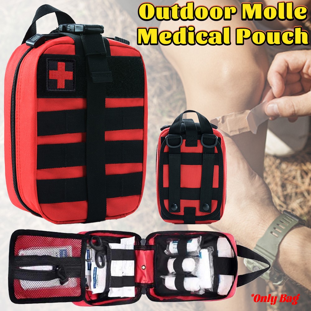 Red Outdoor Empty Tactical Medical First Aid Kit Bag Emergency First Aid Kit Bag