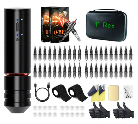 T-Rex NINJA RS Professional Wireless Tattoo, PMU Machine Kit Set