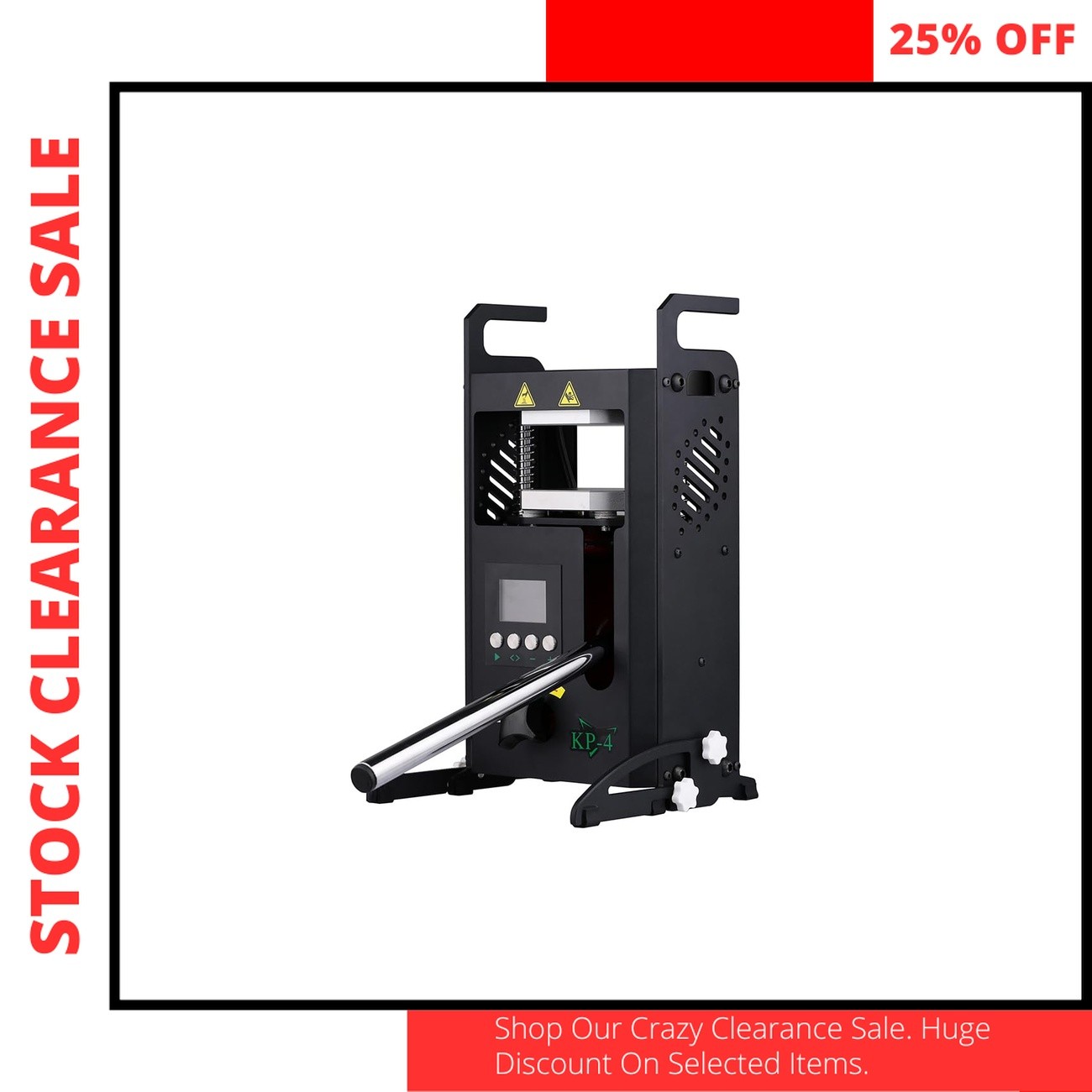 4 Ton Heat Press Machine Dual Heated Plates LCD Digital Control Press