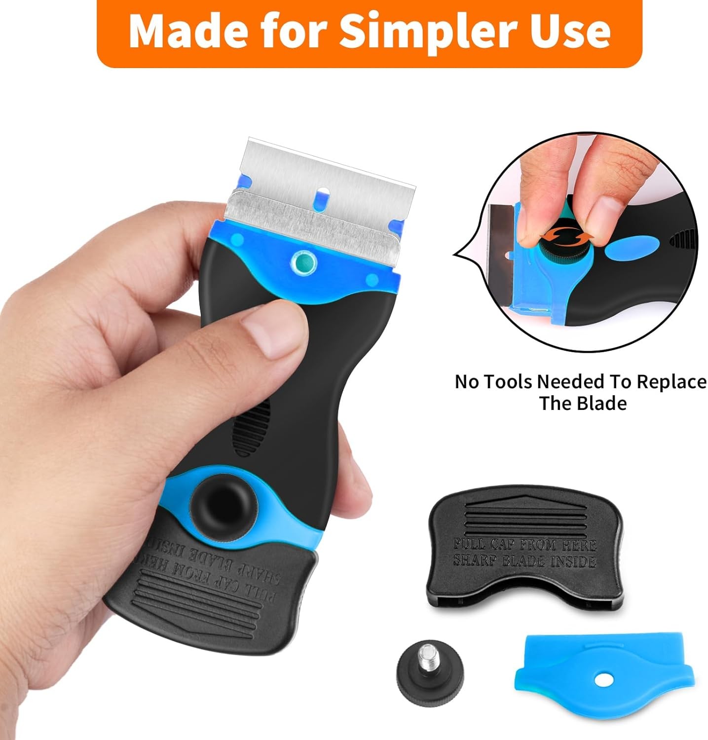 Plastic Razor Blade Scraper Double Ended - Scraper Tool With 40pcs Metal & Plast