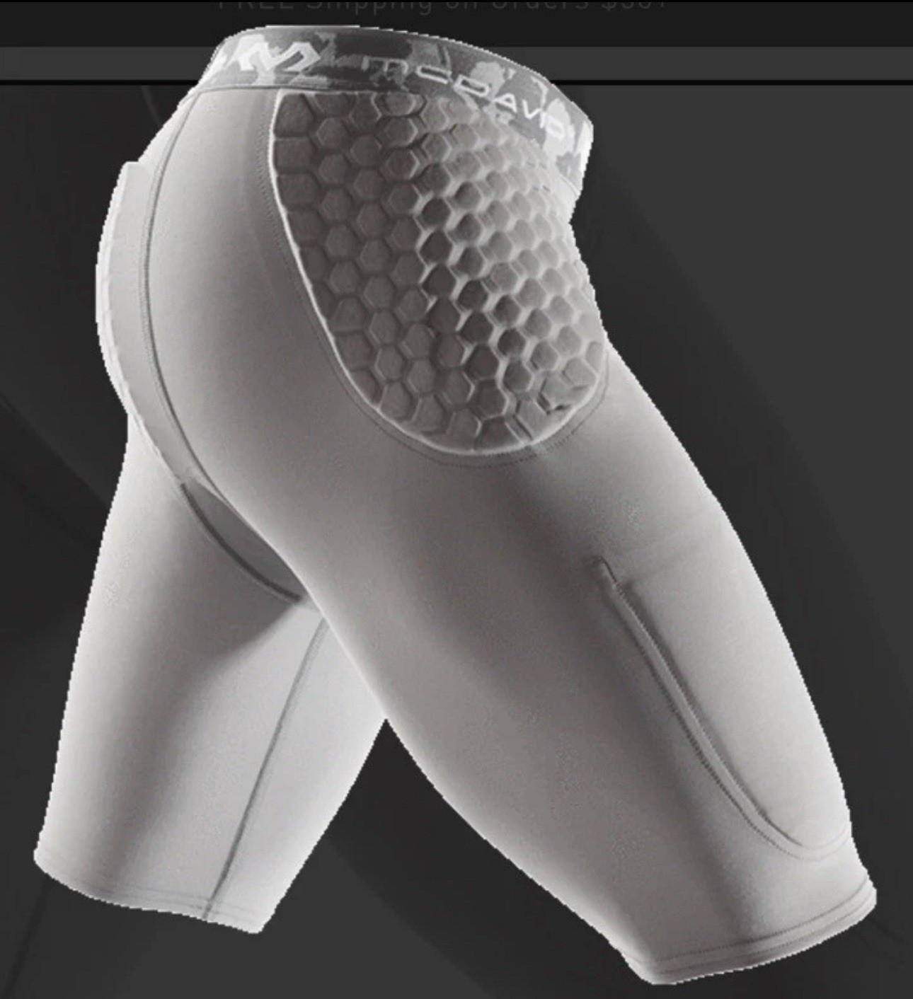 mcdavid 7333-GRGR-2XL Adult 2XLarge Gray Hex Integrated 5Pad Football Girdle-NEW