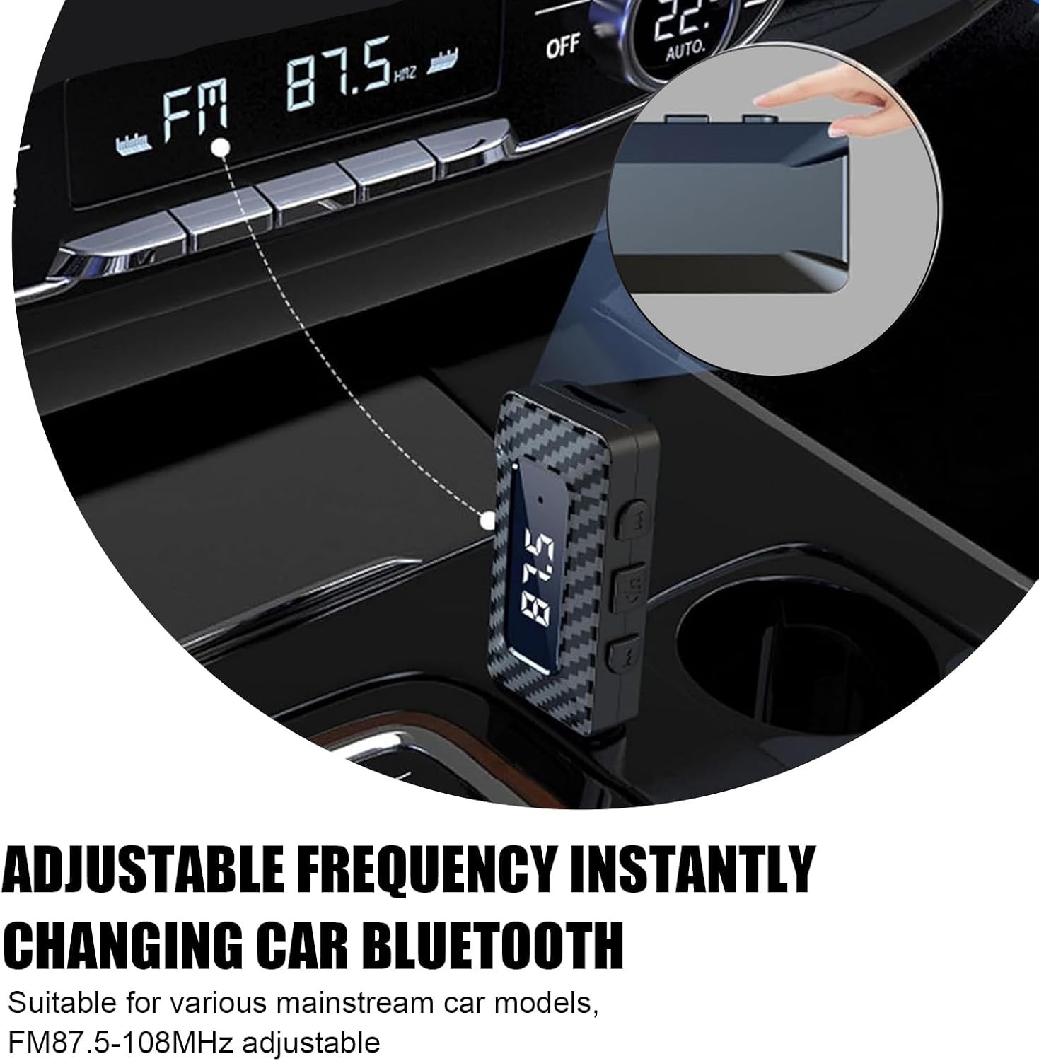 USB Bluetooth Adapter for Car with 3.5mm Audio Adapter, Universal for Most Ca...