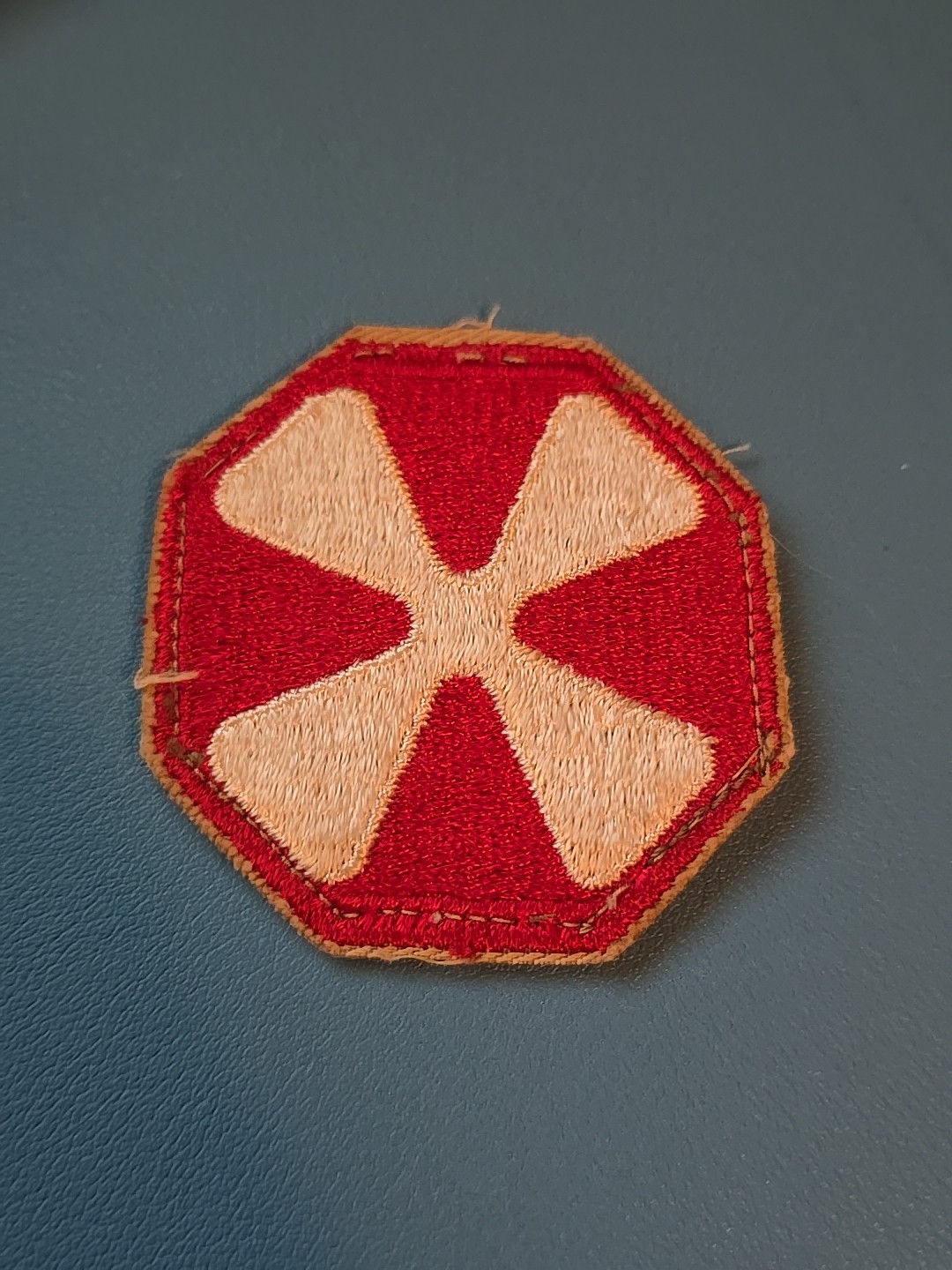 US 8th Army Command-Cut Edge-- Off Uniform Patch-----Original WWII -NO GLOW