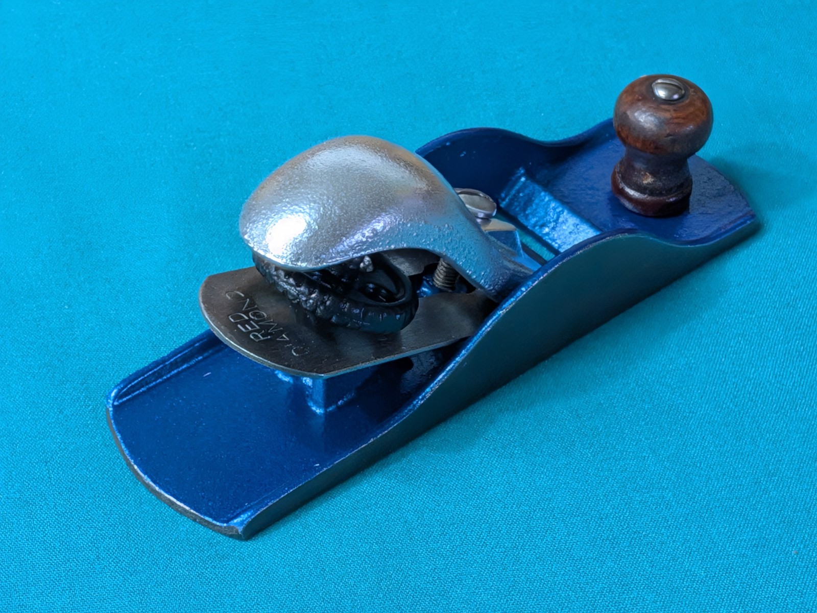 Vintage RED DIAMOND Block Plane 7-1/4" Hefty Feel Modified Paint