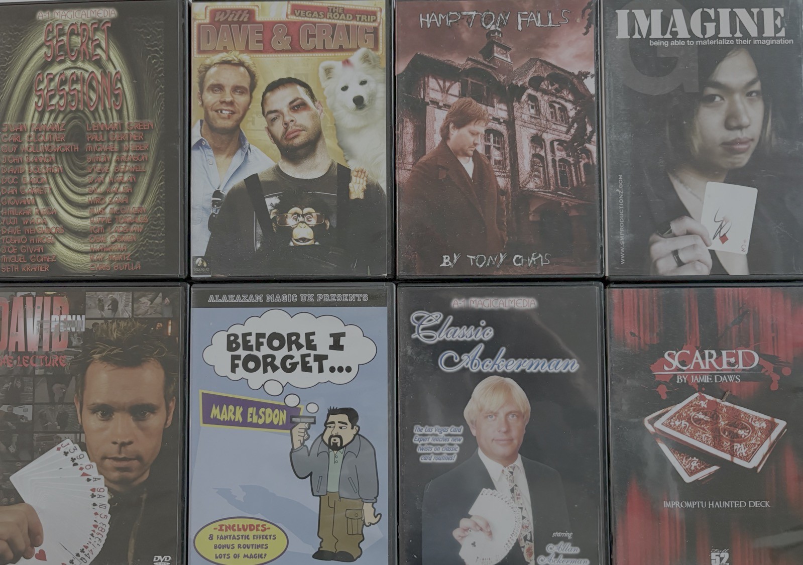 Bulk Lot Of 8 x MAGIC DVDs As Pictured Magician Trick Instructional Tuition M22