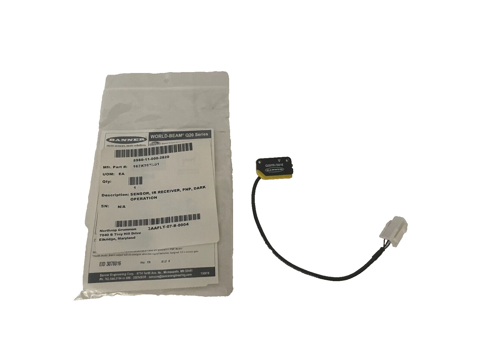 NEW Banner Q20PR-78016 Photoelectric Sensor