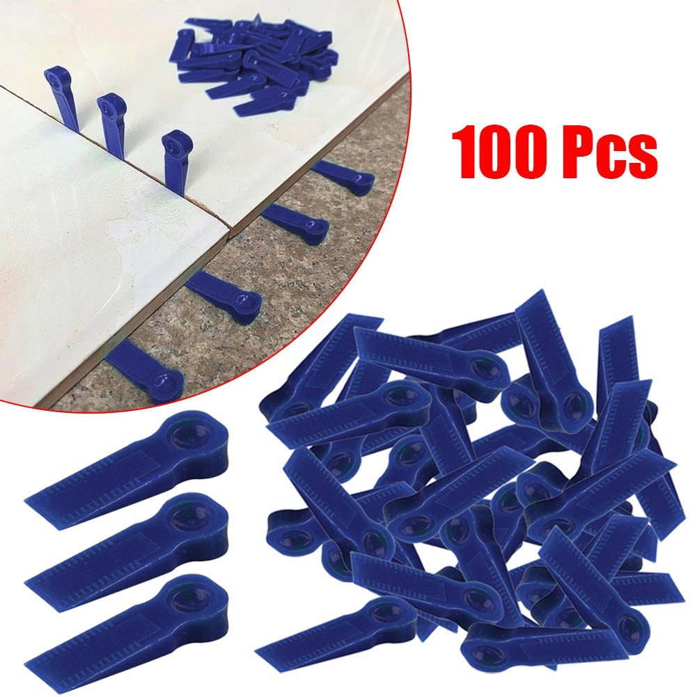 Plastic 100Pcs Tile Spacers reusable positioning Clips Wall Flooring Tiling Tool