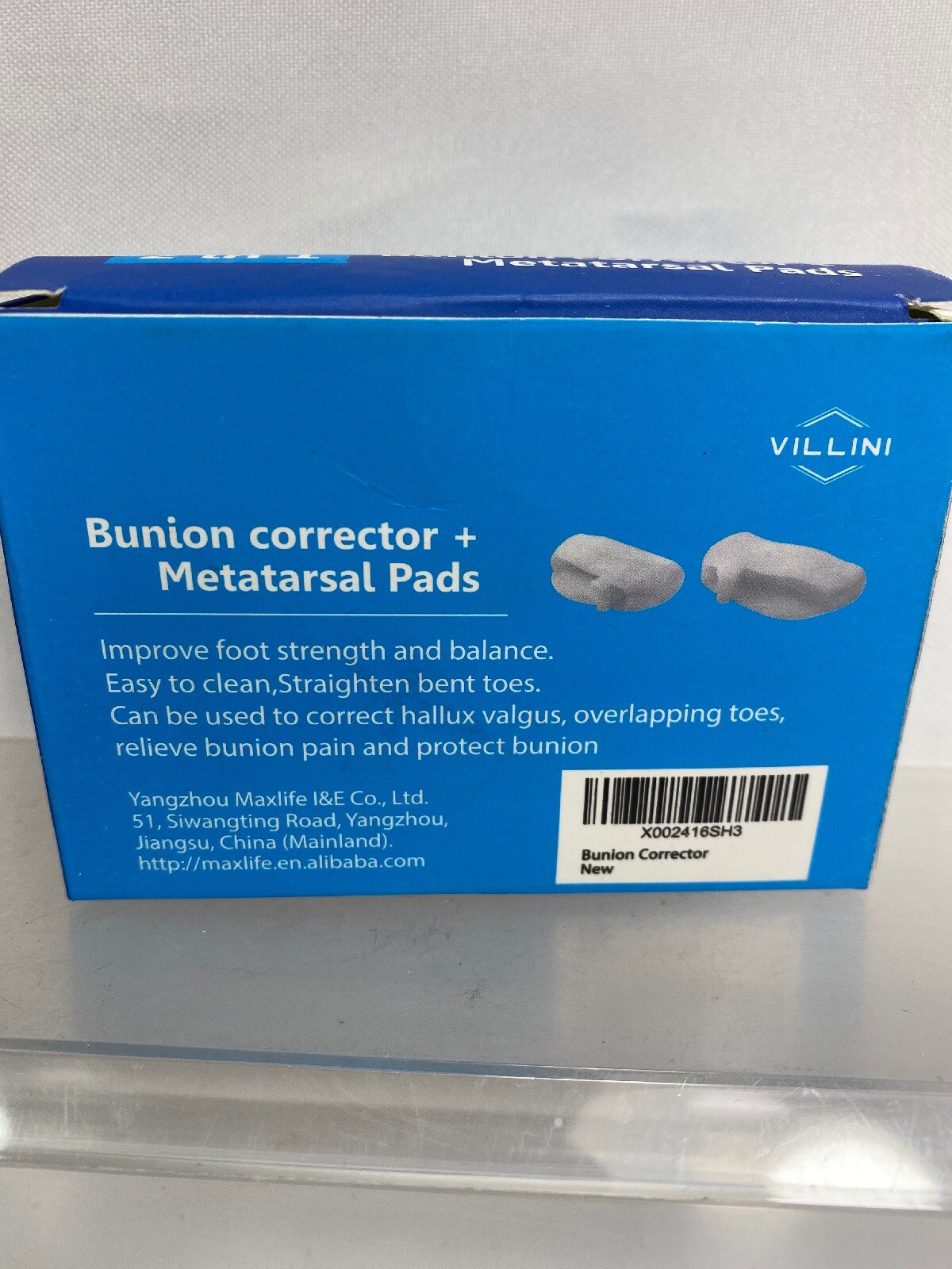 VILLINI Bunion Corrector Splint Big Toe Metatarsal Pads Separator Correction