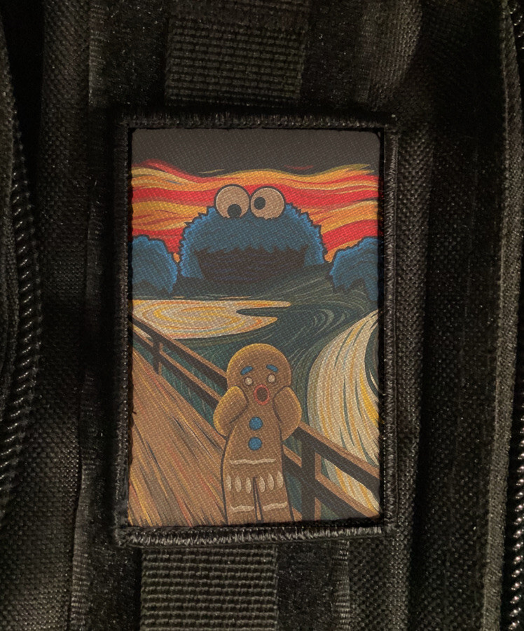 Cookie Scream Moster Patch Meme Sew on [sub]