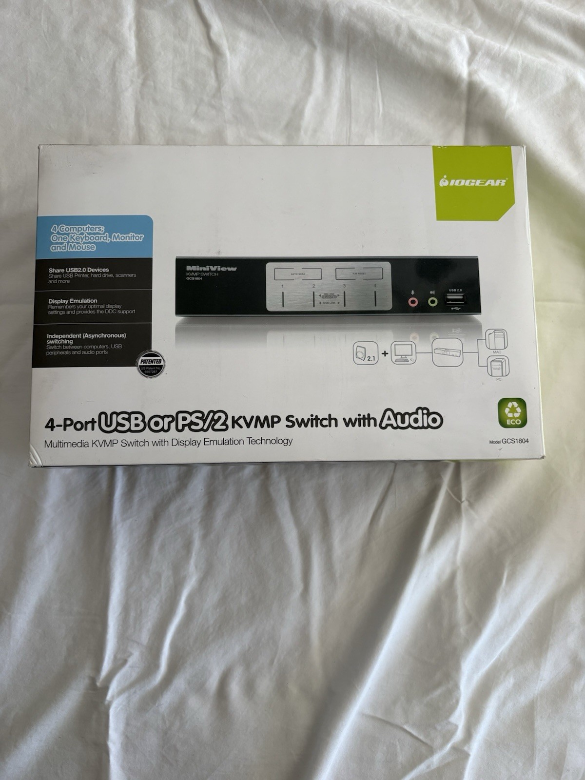 IOGEAR GCS1804 MiniView KVMP Switch Multimedia