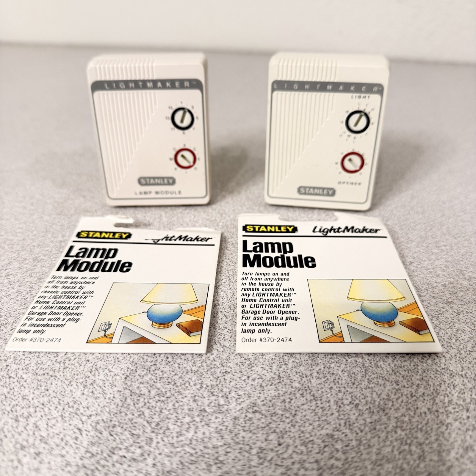 Set Of 2 STANLEY LightMaker Lamp Module, # 370-2474 Unused Vtg