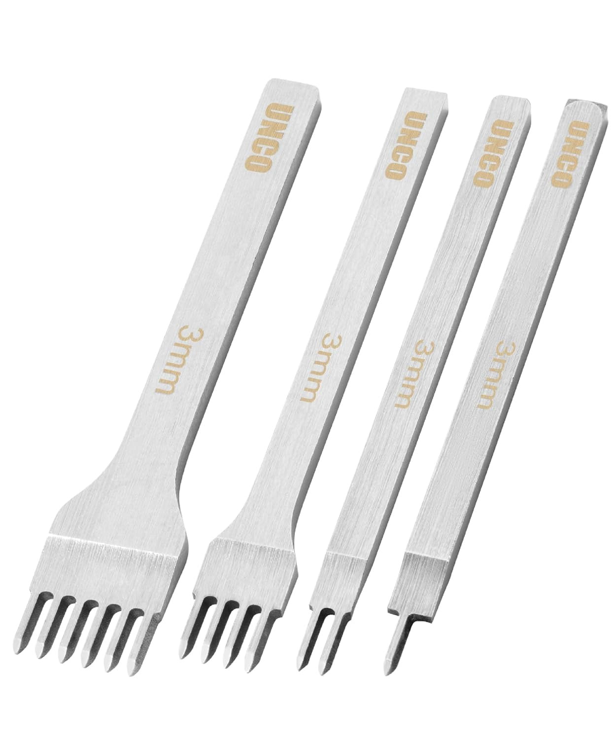 - Leather Stitching Punch, 4 Pack, 3Mm, 1/2/4/6 Prong, Leather Hole Punch Tool,