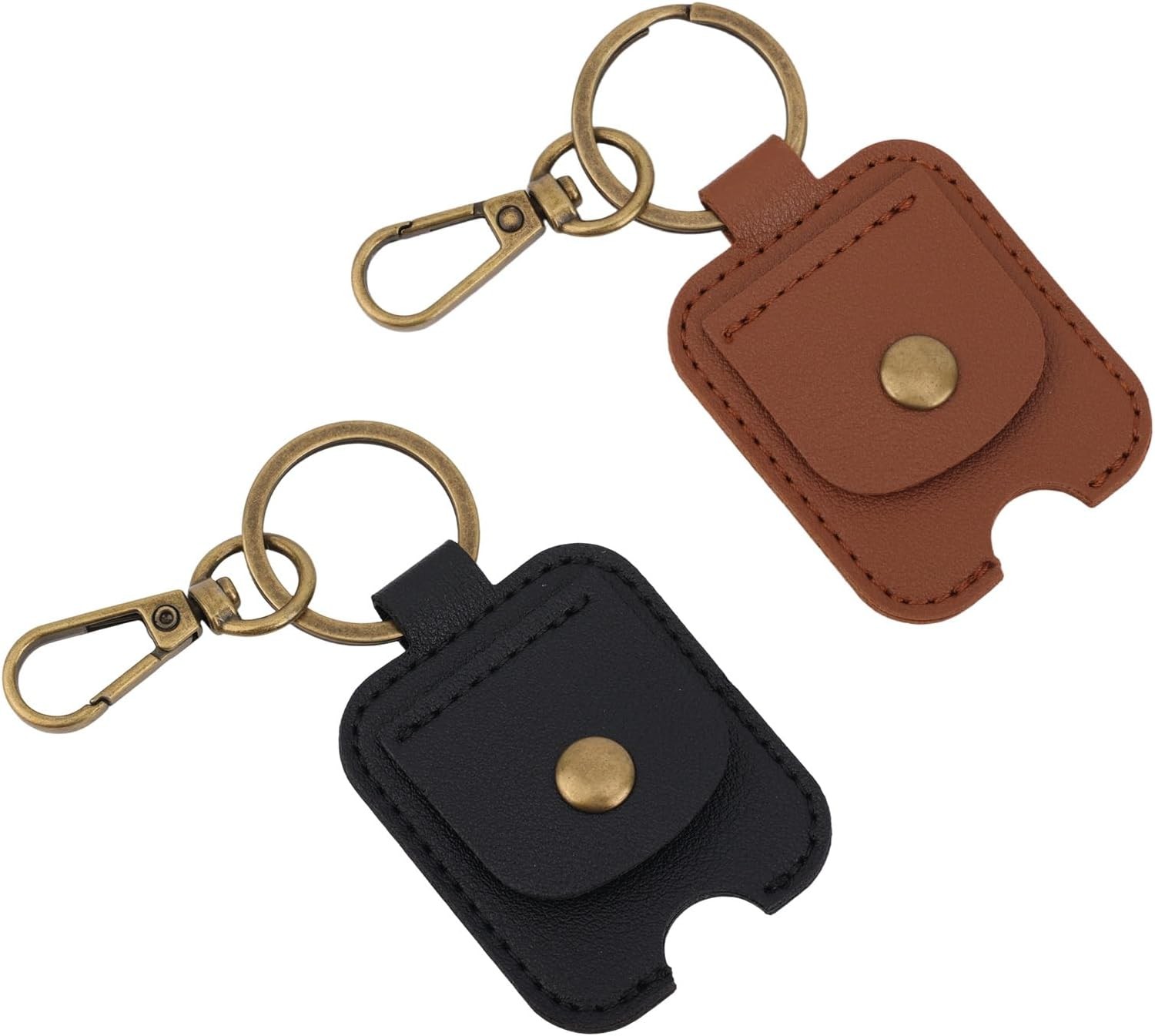 2 Pcs Leather Car Key Cover, Durable PU Leather Broken Key Sleeve Case Holder Pr