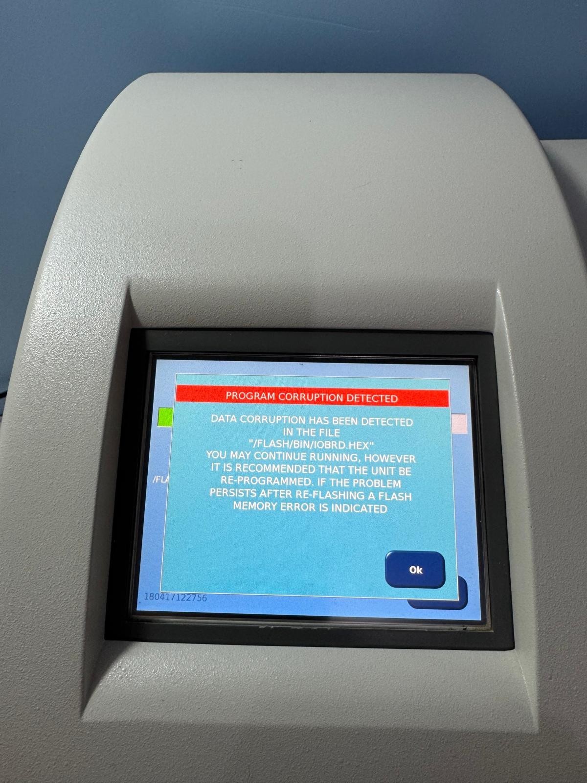Parr 6400 Automatic Calorimeter 240V Powers On Touchscreen Works Firmware Error