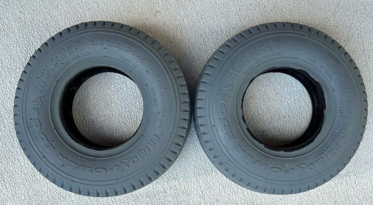 Zinger chair wheelchair tires. Pair. 2.80/2.50-4  tire