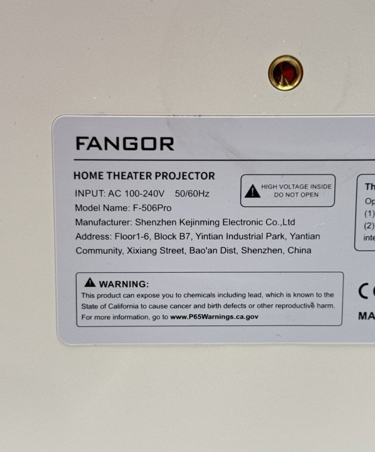FANGOR 1080P HD Projector F-506Pro