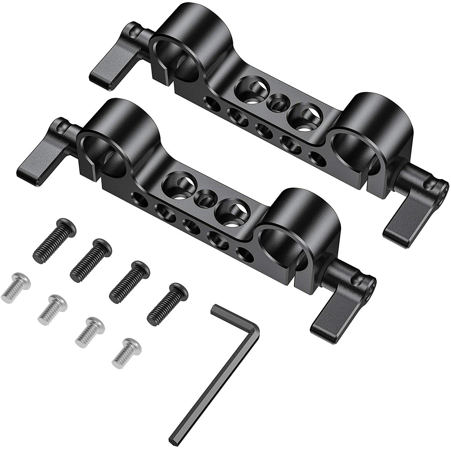 SmallRig 2PCS Lightweight 15mm Railblock with 1/4"-20 Thread for Camera Rig 2061