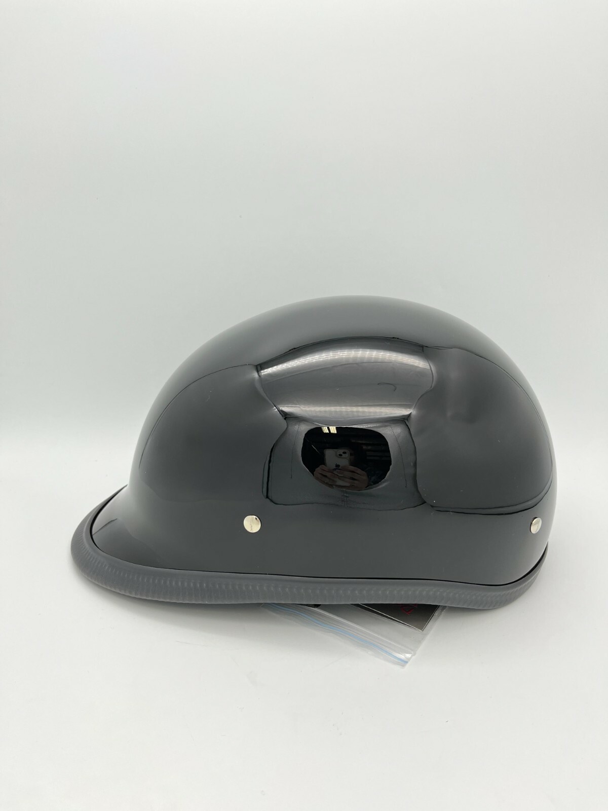 Daytona Hawk 1/2 Shell Helmet Quick Release Gloss Black XLarge Open Box