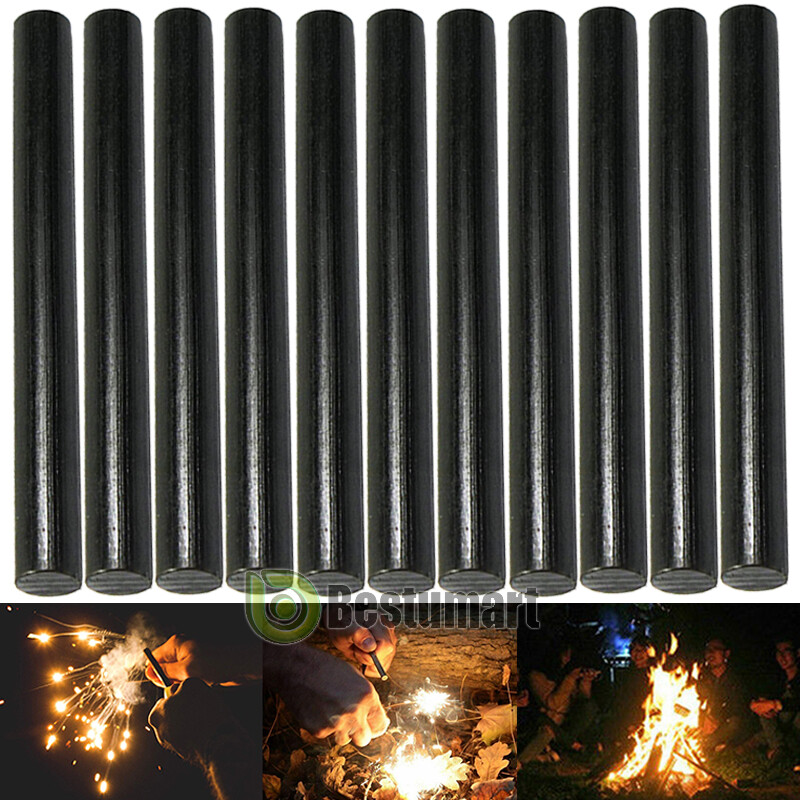 LOT 1/2x5" Ferrocerium Rod Flint Fire Starters Outdoor Survival Tool 30000 times