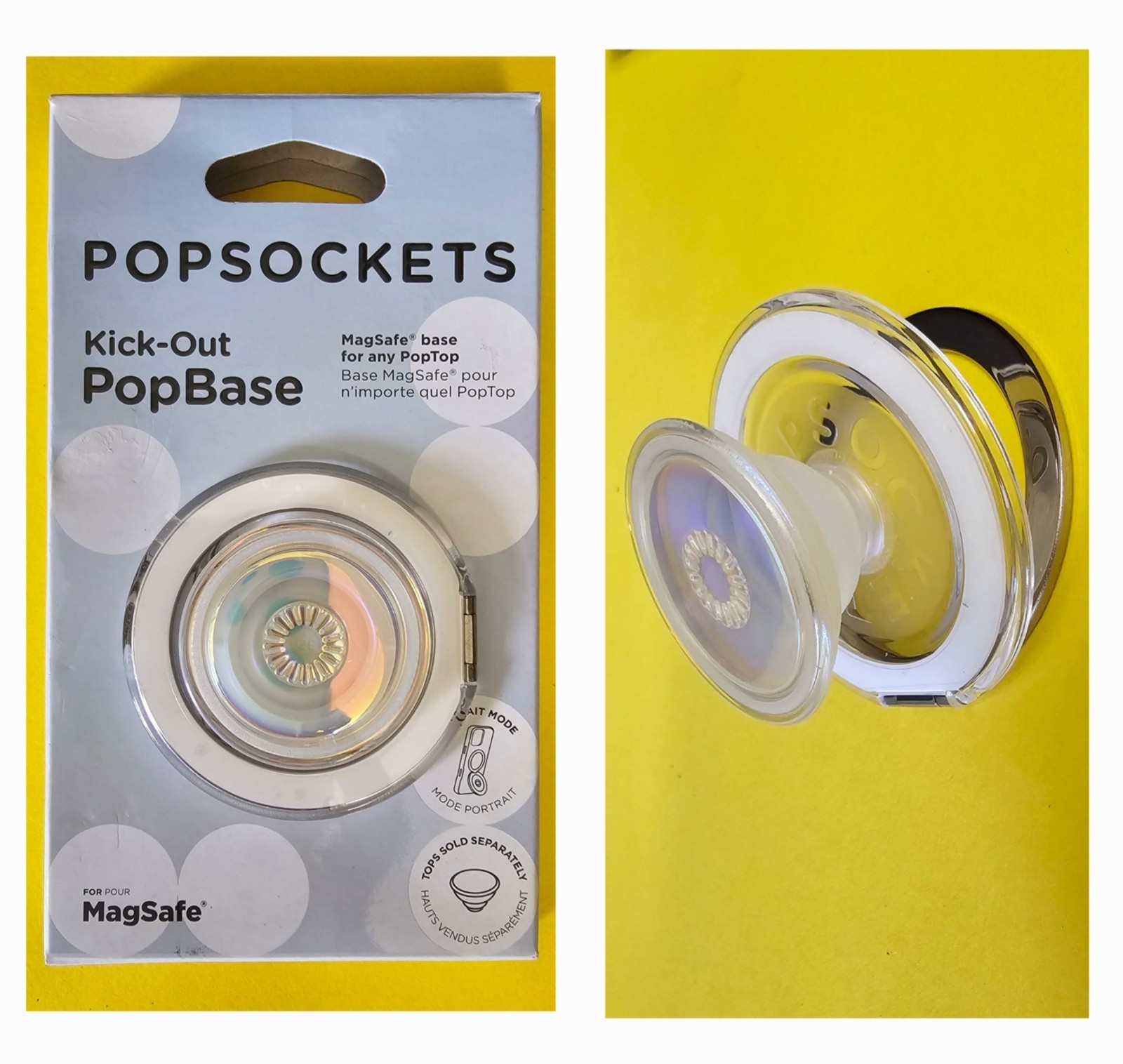 PopSockets Kick-Out MagSafe Round Phone Grip & Stand Ring for iPhone