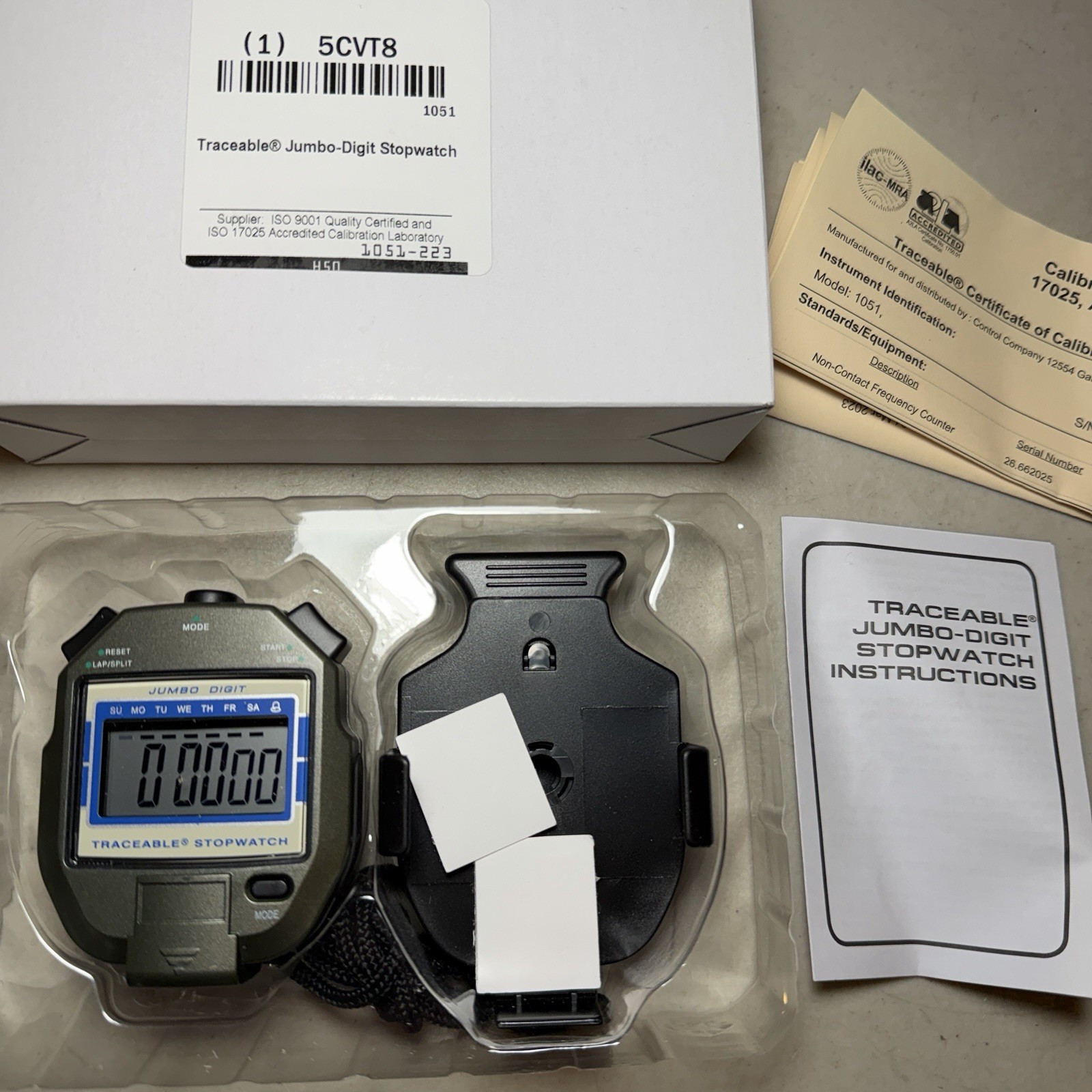 Traceable 1051 Digital Stopwatch Large Big Digit Stop Watch, Many Available NEW
