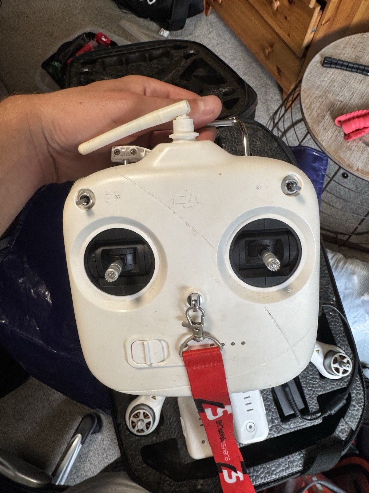 DJI Phantom 3 Standard with 3 batteries, extra propellers, and protective case