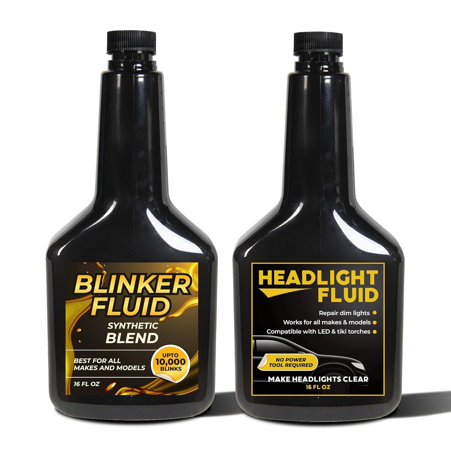 Pacific Pelican Blinker + Headlight Fluid Empty Bottle Combo - 2 Bottles | 16oz