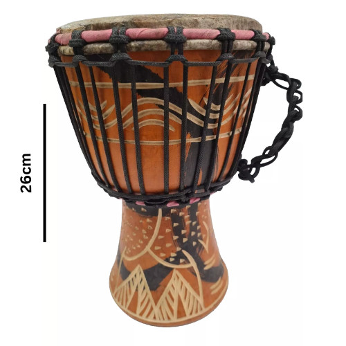 Wooden Drum (Djembe) Size : Height-26cm x Top Diameter-17cm