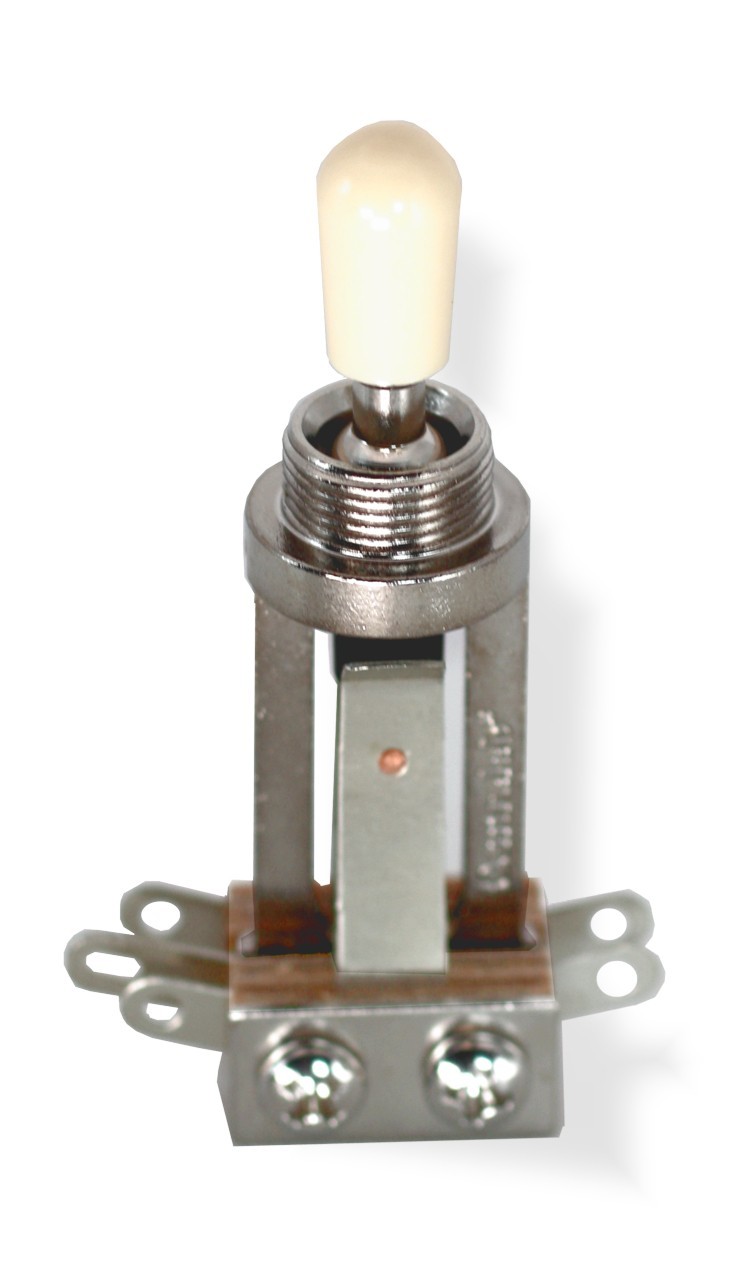 Switch Toggle 3 Way Centralab Long Frame Nickel Ivory Knob