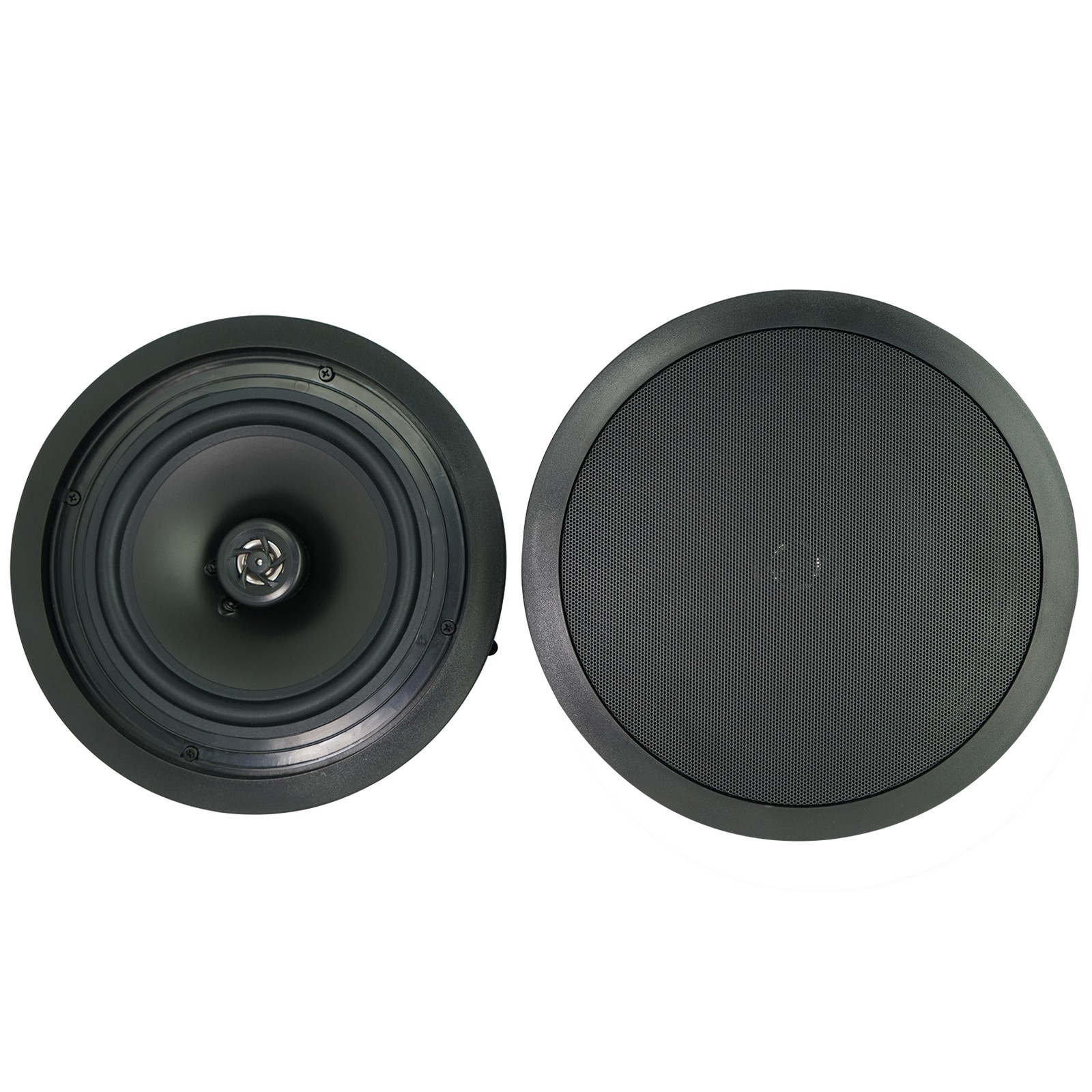 Rockville Commercial Receiver+(16) 8" 2Way Black Ceiling Speakers 4 Hotel/Office