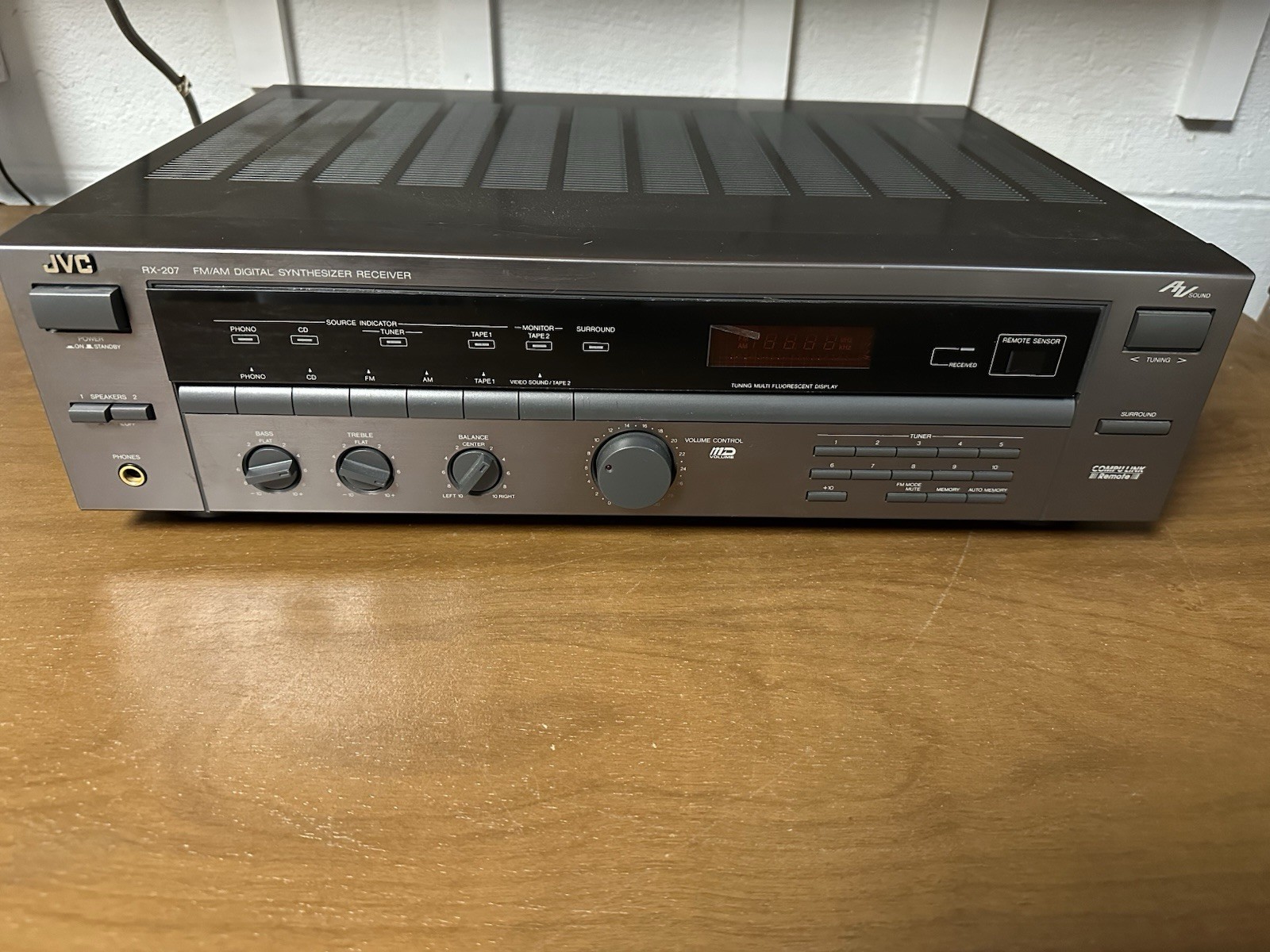 JVC AM/FM Digital Synthesizer Receiver RX-207 Tested Works