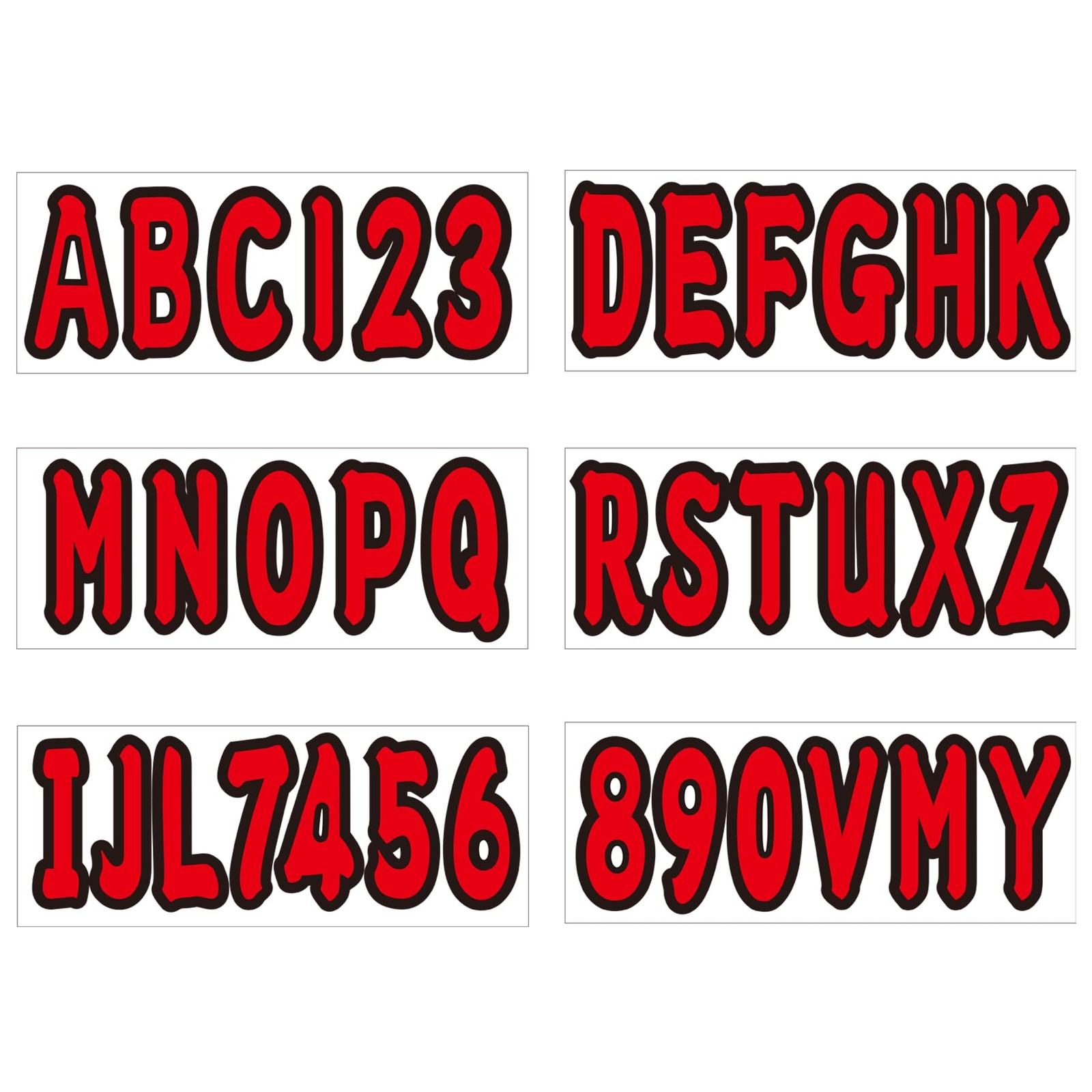 3'' Boat Registration Numbers Stickers and Letters Decals