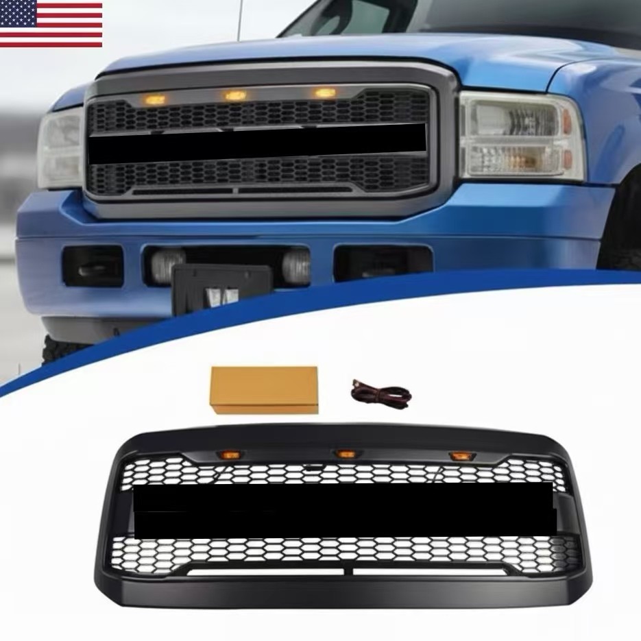 Grill For Ford F250 F350 2005-2007 Grille Super Duty Raptor Style Mesh Hood