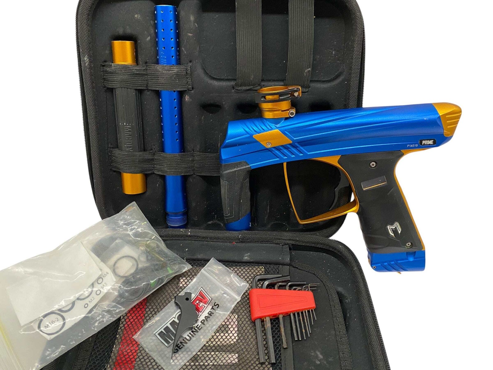 MacDev Prime Blue/Orange Paintball Gun