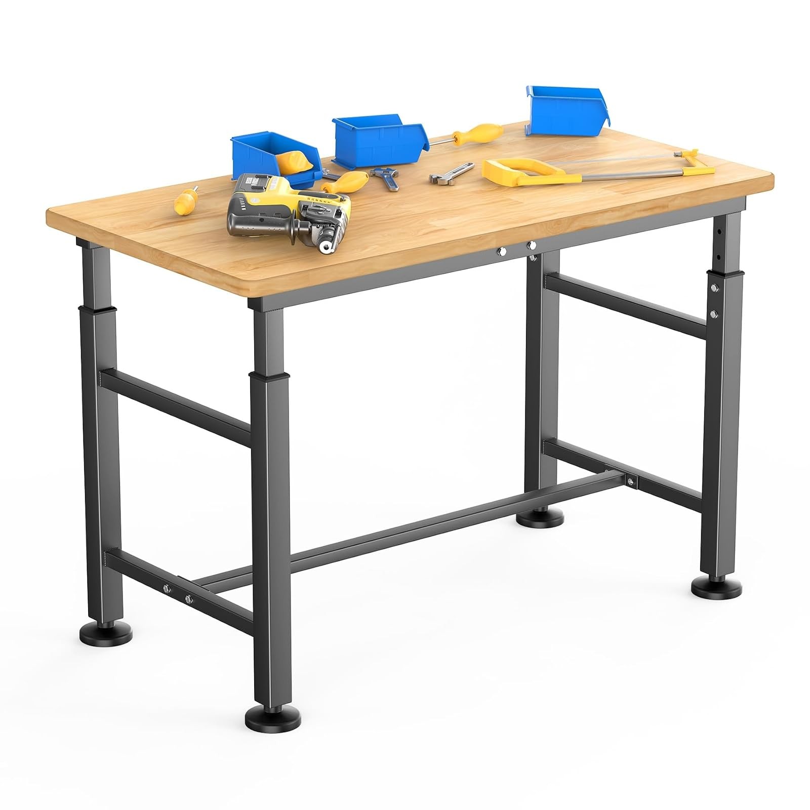 Workbench Heavy Duty Adjustable Rubber Wood 2000lbs