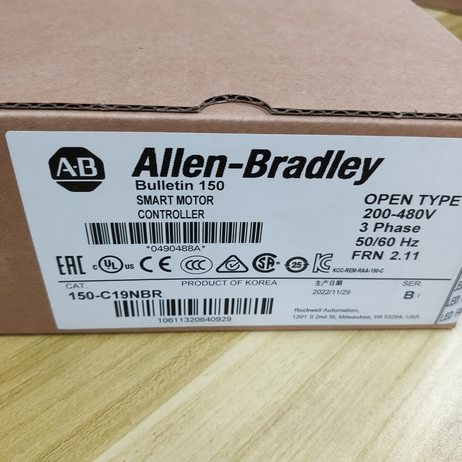 New Factory Sealed AB 150-C19NBR Smart Motor Controller