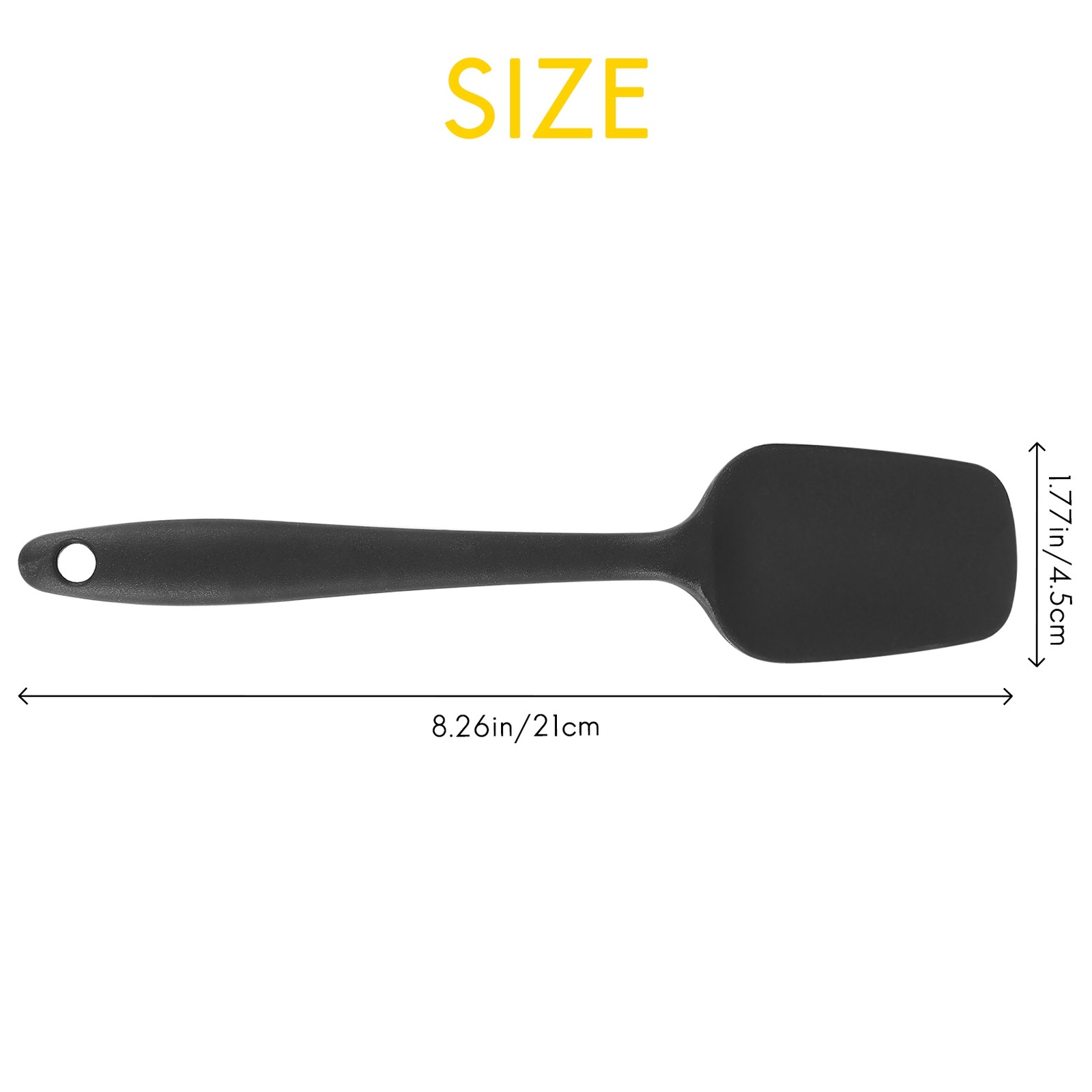 3 Pcs Silicone Spatula Black High Temperature - Rubber Spatula6154