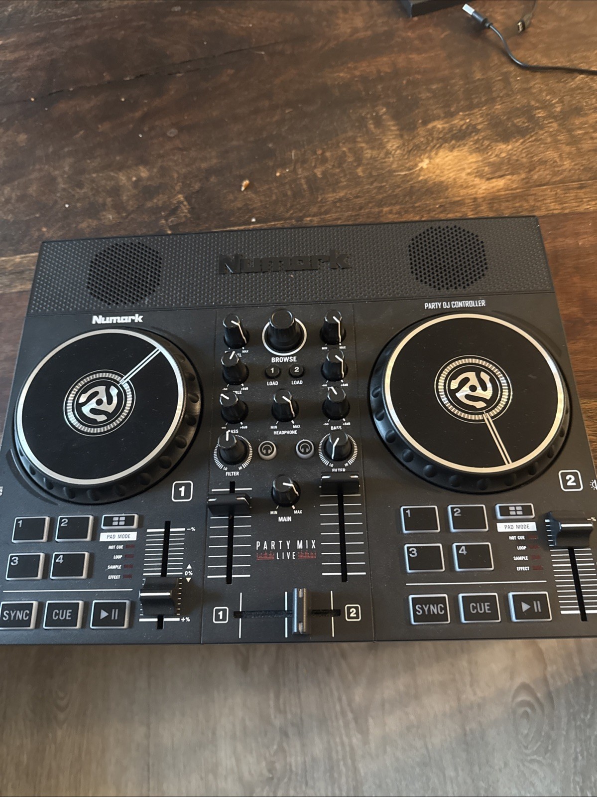 Numark PARTYMIXLIVEXUS Double Deck Controller - Black