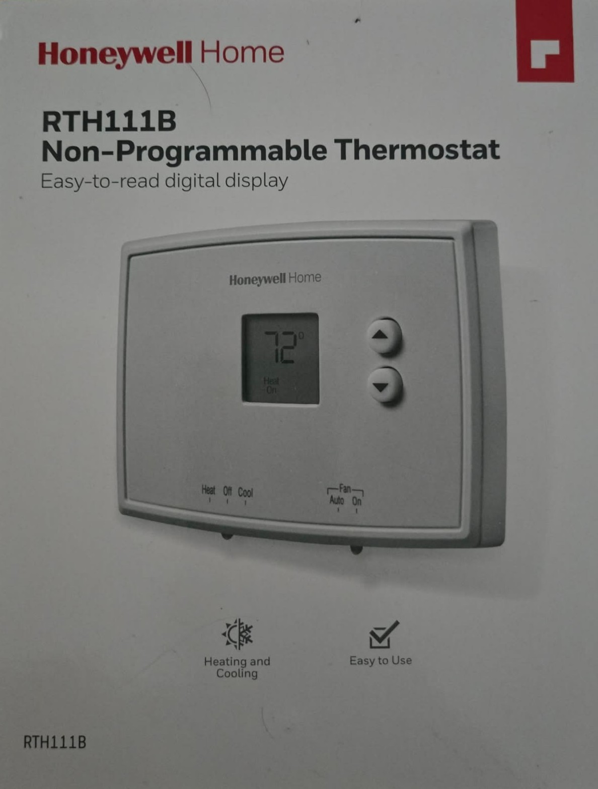 Honeywell Home RTH111B Horizontal Non-Programmable Thermostat NEW