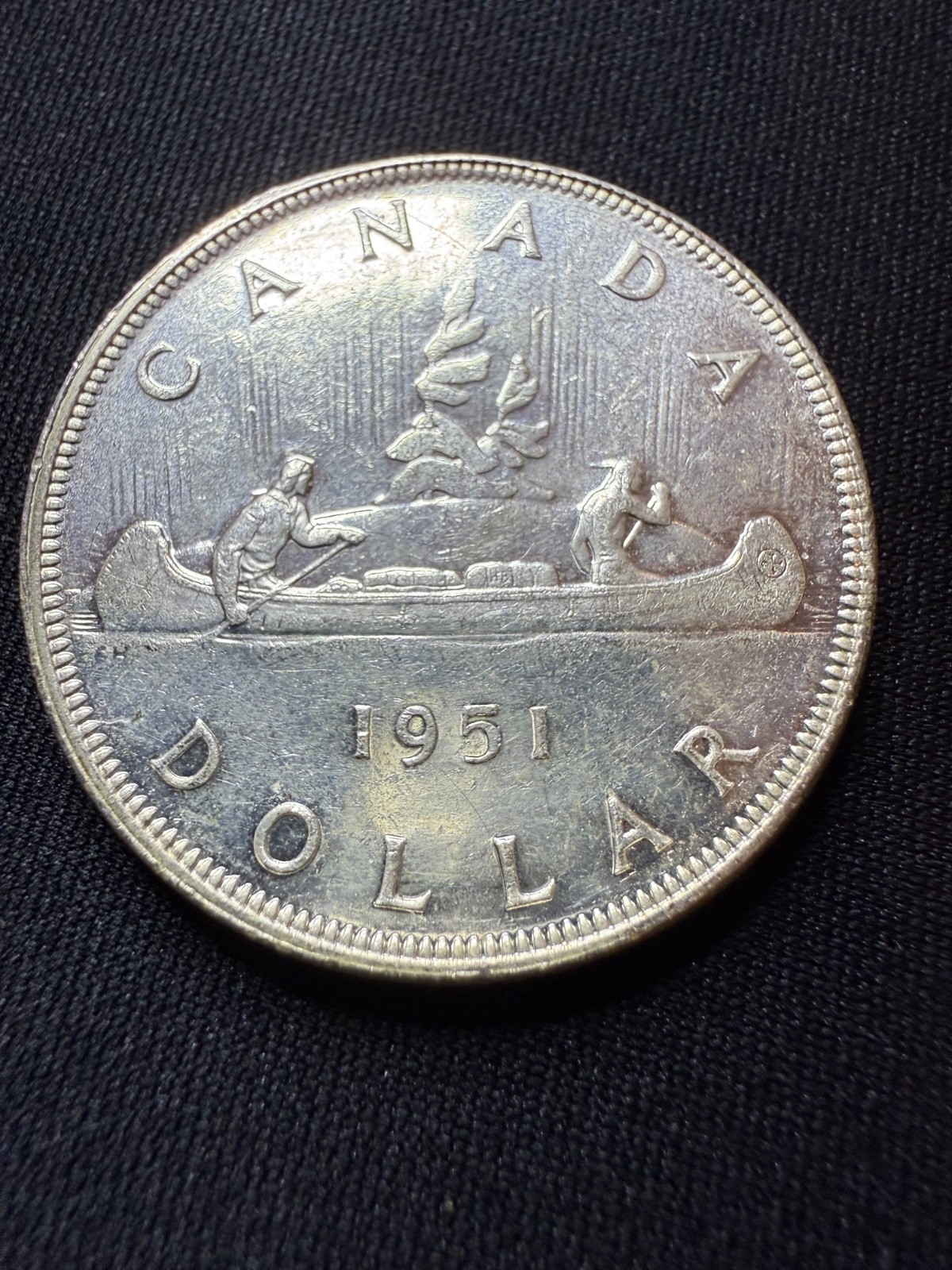 1951 Canadian Silver Dollar $1 Coin