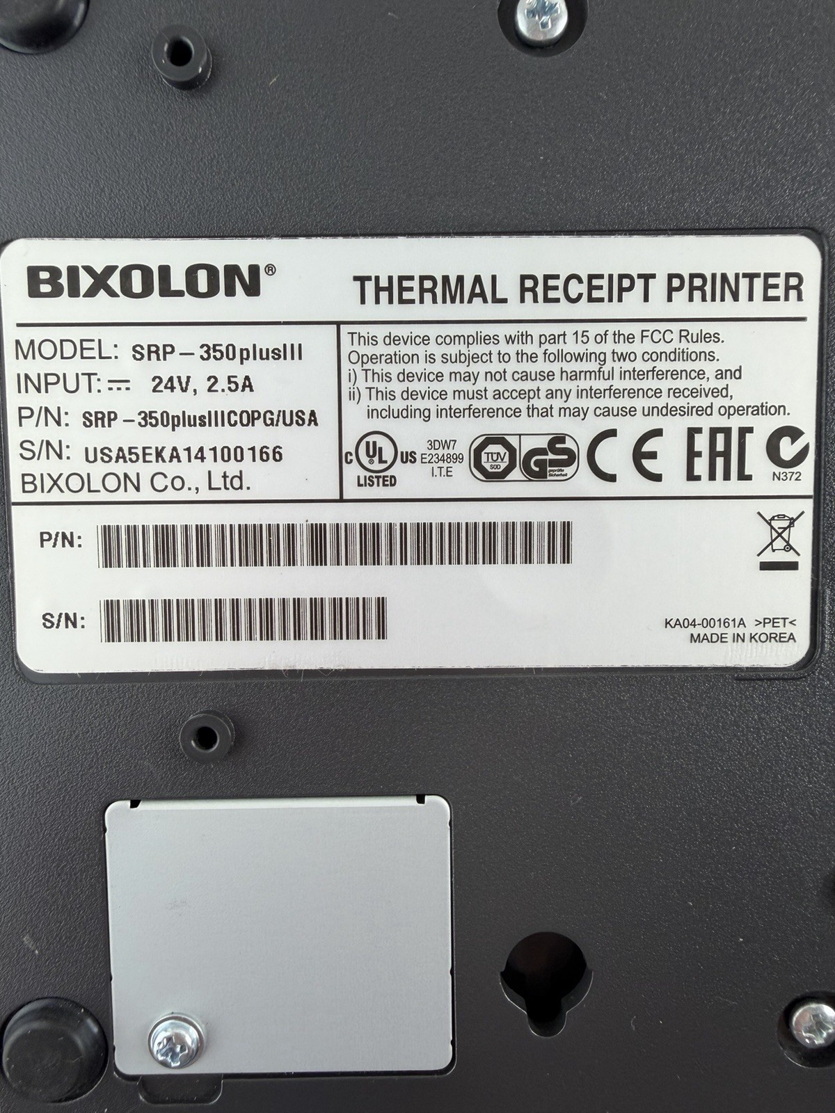BIXOLON SRP-350PLUSIII Thermal Receipt Printer Serial/USB/Ethernet Connection