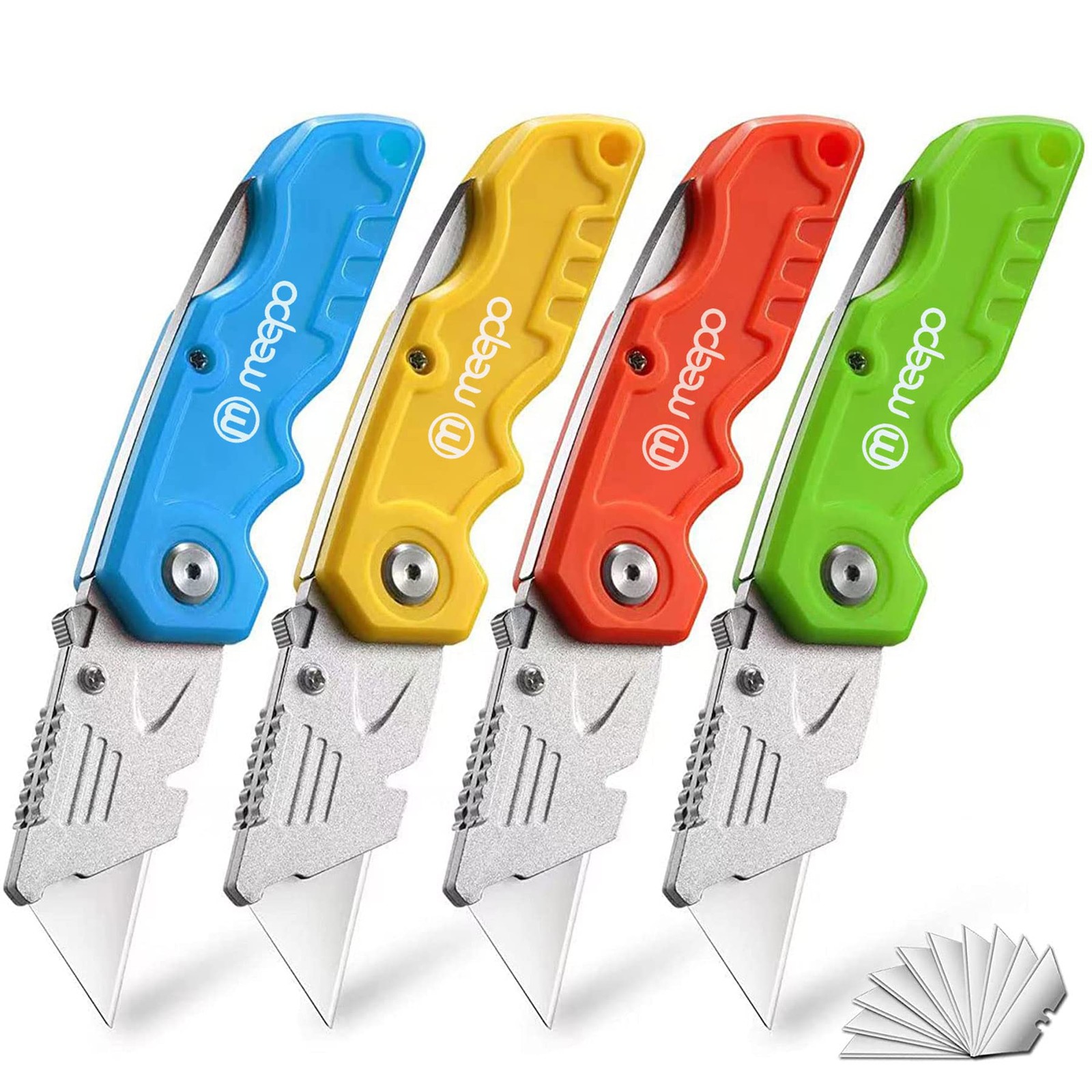 Box Cutter 4pack Tough Folding Box Cutter For Heavy Duty Purpose Razor Sharp Bla