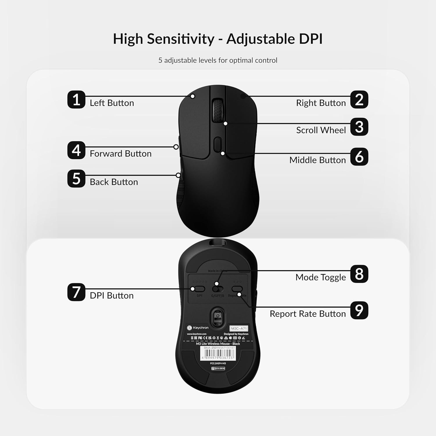 Keychron K2 HE Wireless Magnetic Keyboard & M3 79g Lightweight Mouse - PC & Mac™