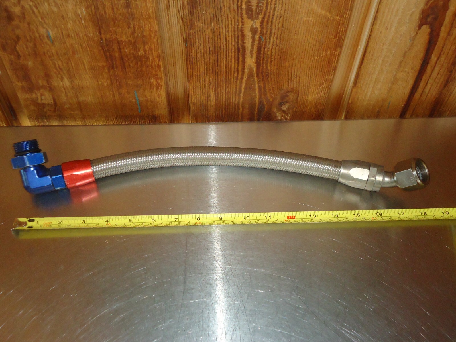 18" Stainless Steel Braided Hose -12an Reusable Fittings 45 & 90 O-Ring Aeroquip