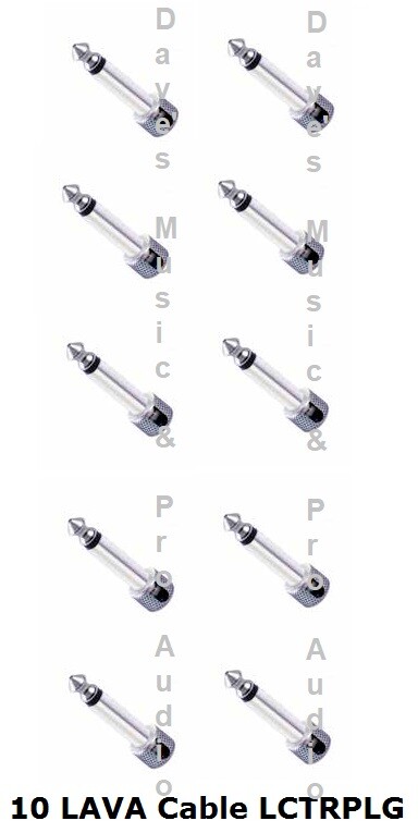 10 Lava Cable Tightrope V2 Right Angle Plugs For Tightrope Cable (10 Pack)