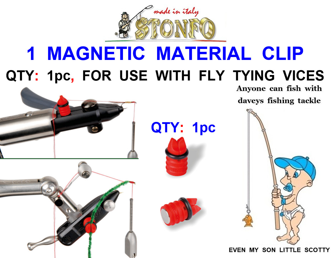 S-740 STONFO MAGNETIC MATERIAL CLIP LINE HOLDER FOR FLY TYING VICE TROUT FLIES