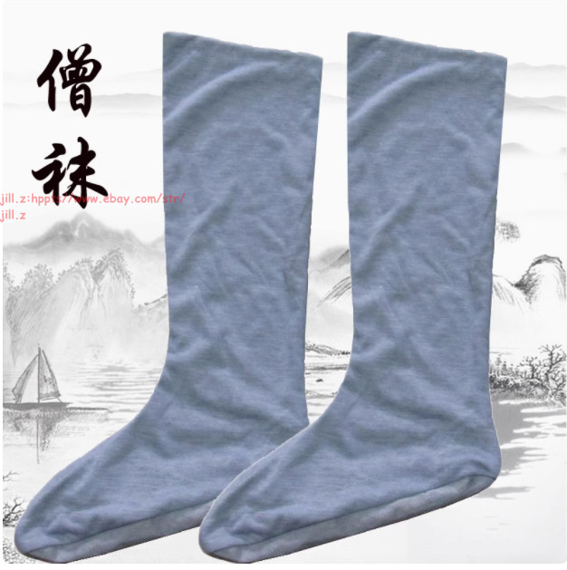 Unisex Shaolin Kung fu Cotton Socks Buddhist Monk Stockings with Leg Wraps Socks