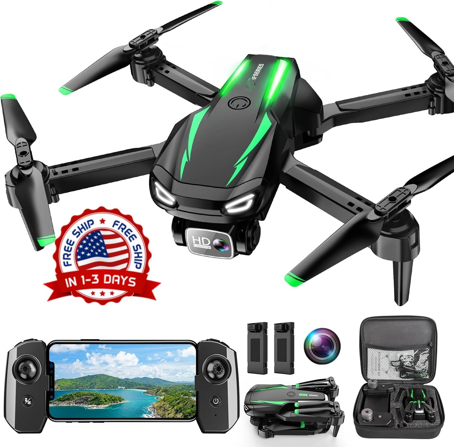 Drone Con Cámara Para Niños Adulto Con Juguetes De Cámara De Video En Vivo 1080P